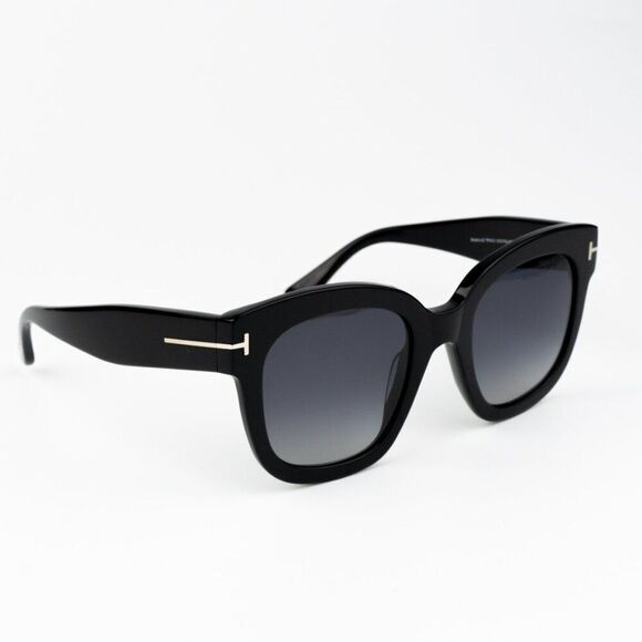 NEW Tom Ford FT0613/S 01D BEATRIX-02 Black Grey Polarized Gradient Square Women main image 8